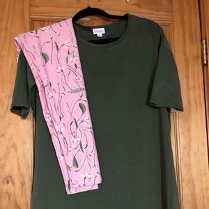 LuLaRoe Irma and LuLaRoe leggings set.